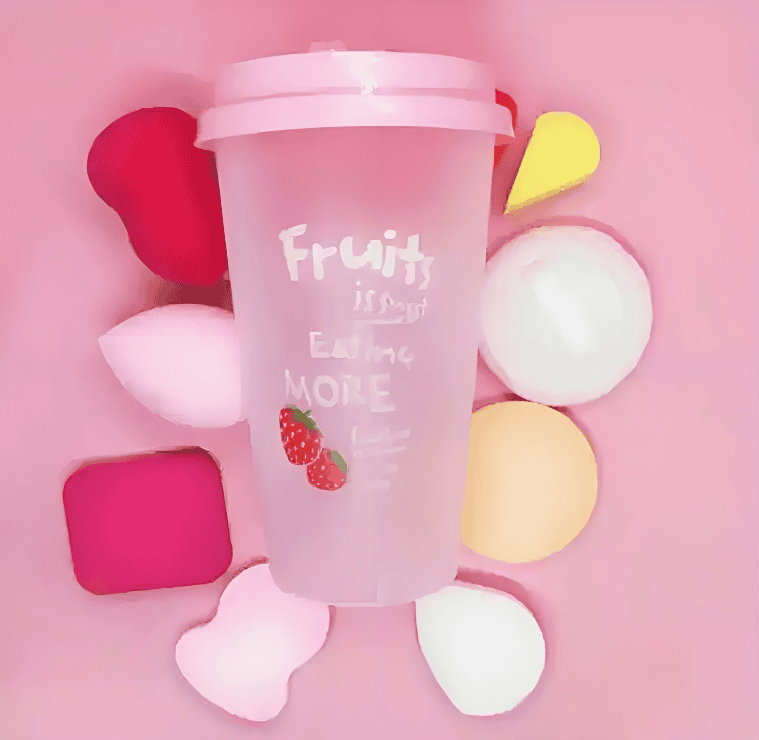 Beauty Blender With Cup, 9 In 1 Makeup Blender, Soft Makeup Sponge Puff Set With Jar, Beauty Blender Glass Beauty Blender With Cup, 9 In 1 Makeup Blender, Soft Makeup Sponge Puff Set With Jar, Beauty Blender Glass